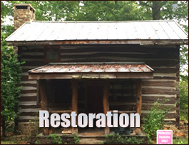 Historic Log Cabin Restoration  Hallsboro, North Carolina